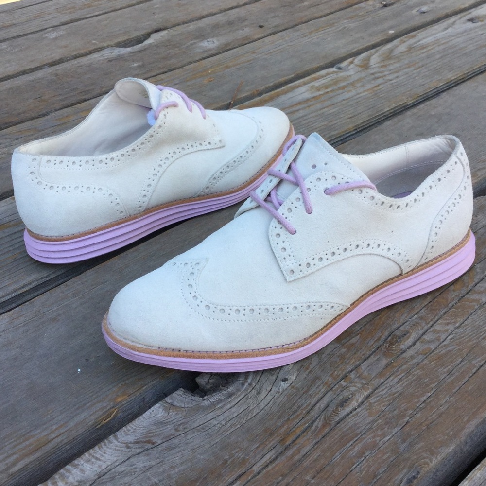Women’s COLE HAAN Lunar Grand Suede Wingtip Shoes